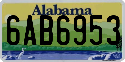 AL license plate 6AB6953