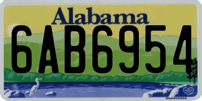 AL license plate 6AB6954