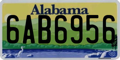 AL license plate 6AB6956