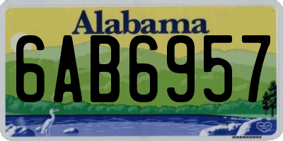 AL license plate 6AB6957