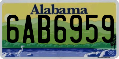AL license plate 6AB6959