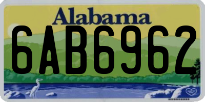 AL license plate 6AB6962