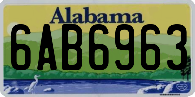AL license plate 6AB6963