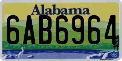 AL license plate 6AB6964