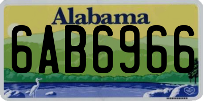 AL license plate 6AB6966