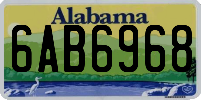 AL license plate 6AB6968