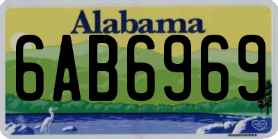 AL license plate 6AB6969