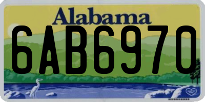 AL license plate 6AB6970