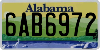 AL license plate 6AB6972