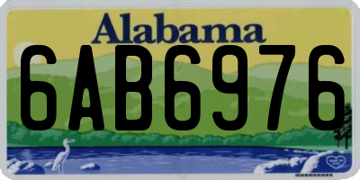AL license plate 6AB6976