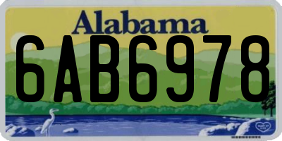 AL license plate 6AB6978