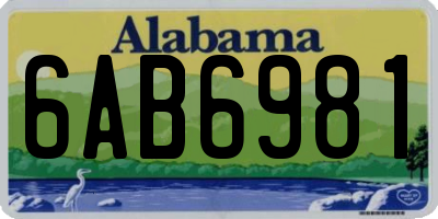 AL license plate 6AB6981