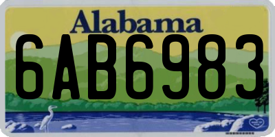 AL license plate 6AB6983