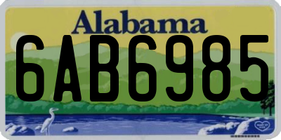 AL license plate 6AB6985