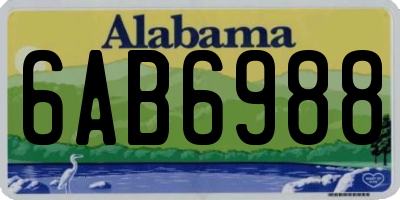 AL license plate 6AB6988