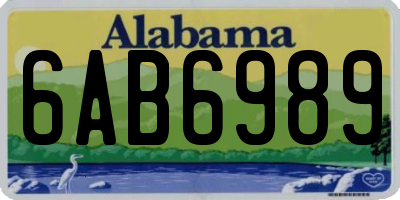 AL license plate 6AB6989