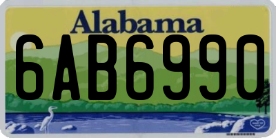 AL license plate 6AB6990