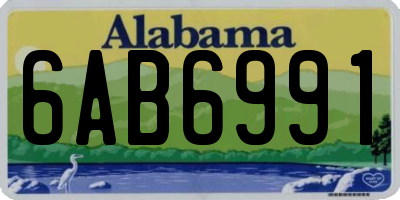 AL license plate 6AB6991
