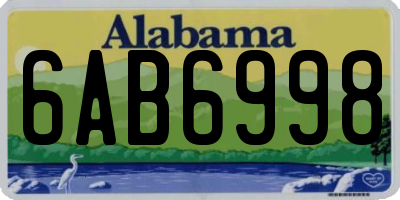 AL license plate 6AB6998