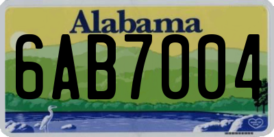 AL license plate 6AB7004