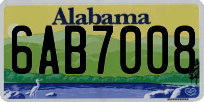 AL license plate 6AB7008