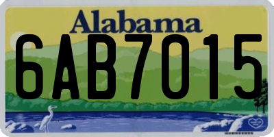 AL license plate 6AB7015