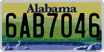 AL license plate 6AB7046
