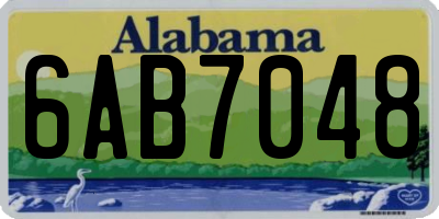 AL license plate 6AB7048