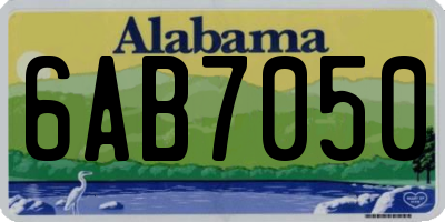 AL license plate 6AB7050
