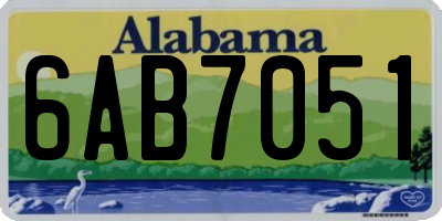 AL license plate 6AB7051