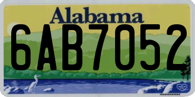AL license plate 6AB7052