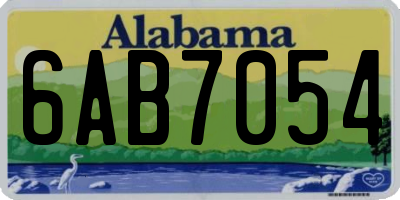 AL license plate 6AB7054