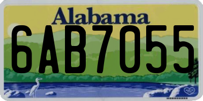 AL license plate 6AB7055