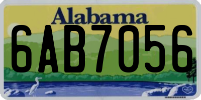 AL license plate 6AB7056