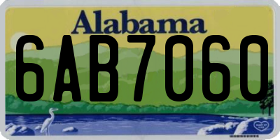 AL license plate 6AB7060