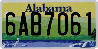 AL license plate 6AB7061