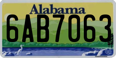 AL license plate 6AB7063