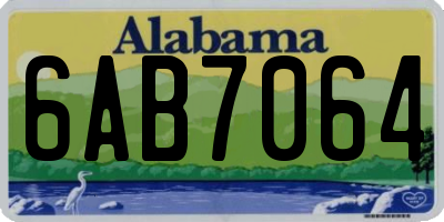 AL license plate 6AB7064