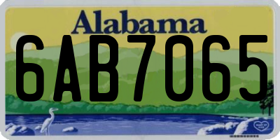 AL license plate 6AB7065