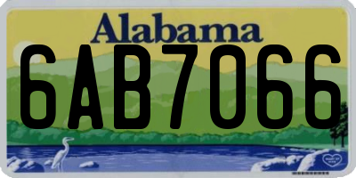 AL license plate 6AB7066