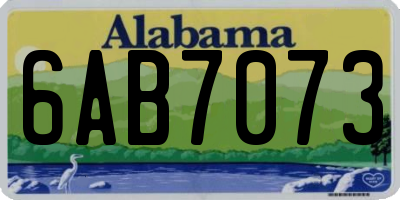 AL license plate 6AB7073