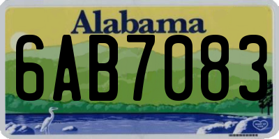 AL license plate 6AB7083