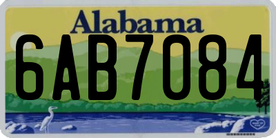 AL license plate 6AB7084