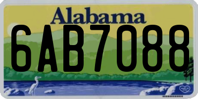 AL license plate 6AB7088