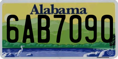 AL license plate 6AB7090