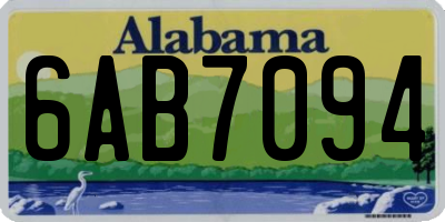 AL license plate 6AB7094