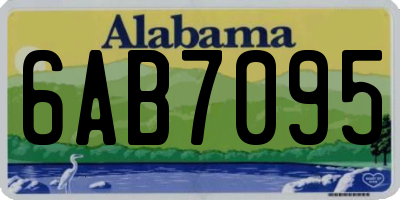 AL license plate 6AB7095