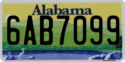 AL license plate 6AB7099