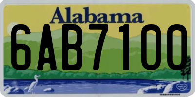 AL license plate 6AB7100
