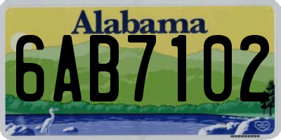 AL license plate 6AB7102